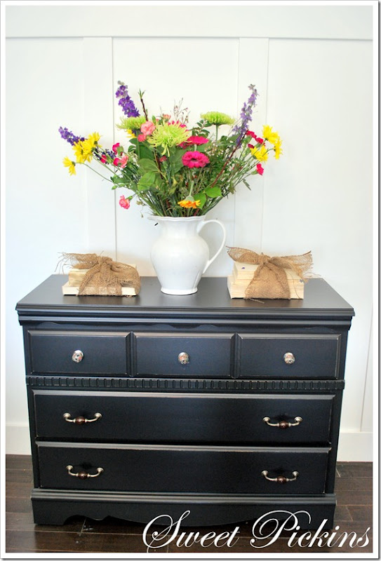 {Before & After} small dresser milkpaint